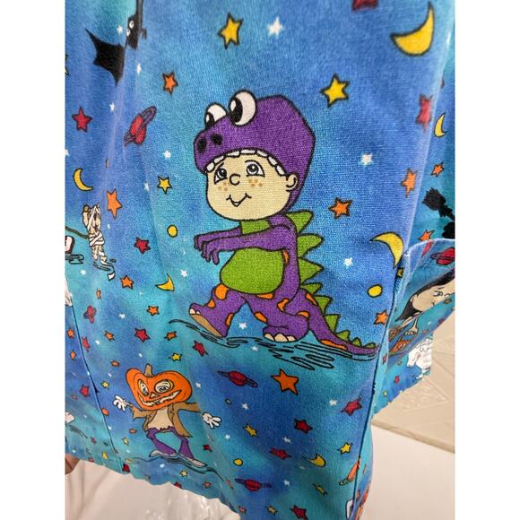 SCRUBS XL SB Fashion Scrubs TOP Blue 48 pit chest Halloween 3 pockets - Picture 5 of 15